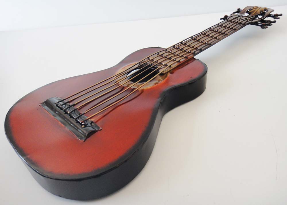 NEW Contemporary Metal Wall Art Sculpture - Classic Acoustic Guitar