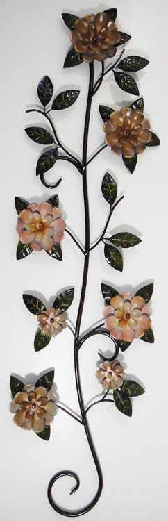 NEW Contemporary Metal Wall Art   Colour Flower Trail  