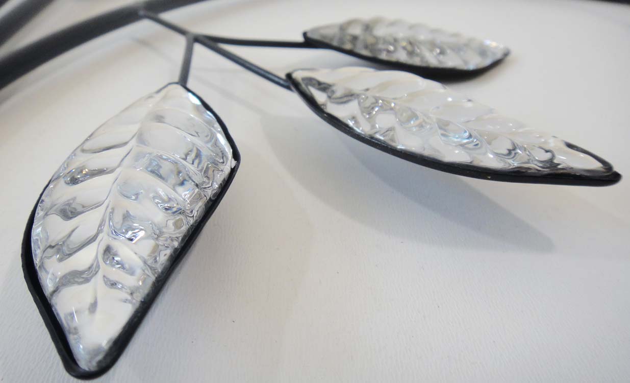 NEW Contemporary Metal Wall Art Decor Or Sculpture Mirror Leaf Tree