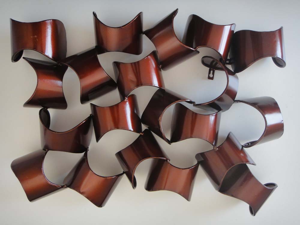 Contemporary Metal Wall Art - Dark Red Abstract Shapes | eBay