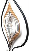Decorative Garden Stake and Stainless Steel Wind Spinner - Kite Design