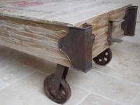 Industrial Wine Warehouse Cart Coffee Table