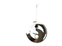 Large Ying And Yang Stainless Steel Wind Spinner With Crystal Balls