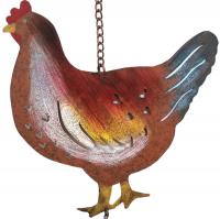 Metal Rustic Decorative Hanging Bell - Chicken Design