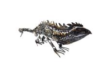 Metal Sculpture - Black Lizard Ornament