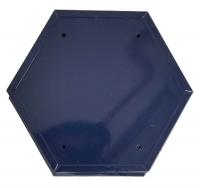 Metal Wall Mounted Hexagon Post Box - Blue