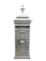 Ornate Freestanding Post Box - White COLLECTION ONLY