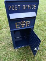 Replica Wall Mounted Royal Mail ER Post Box Or Letter Box - Blue