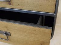 Small Vintage Industrial 2 Drawer Cabinet
