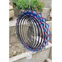 Stainless Steel Wind Spinner - Blue Wave Colour Design