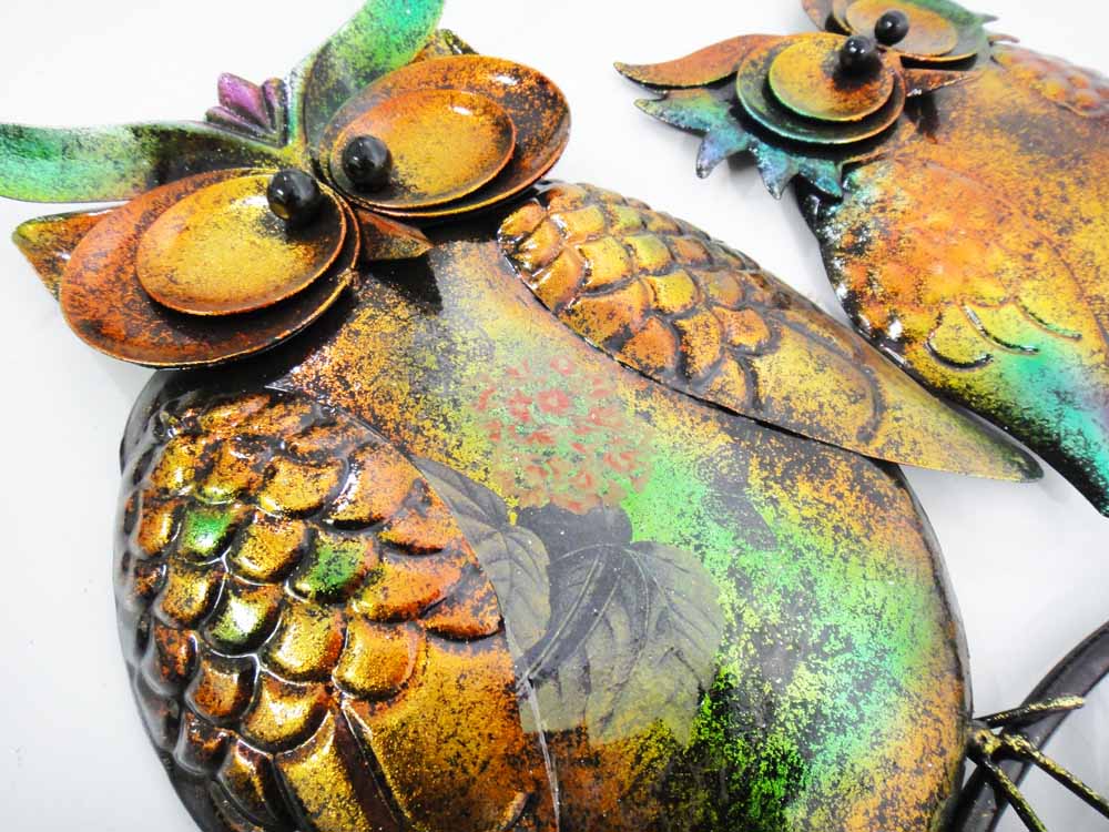 Very Best Metal Wall Art - Colourful Wise Owl Pair 1000 x 750 · 145 kB · jpeg