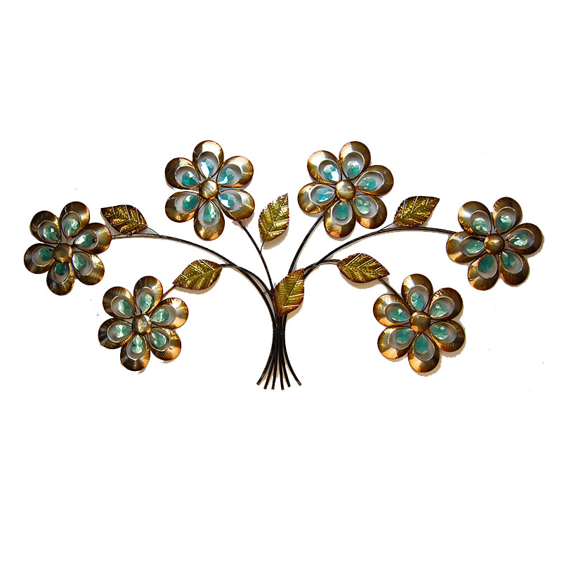 NEW - Contemporary Metal Wall Art Decor Or Sculpture - Large Floral