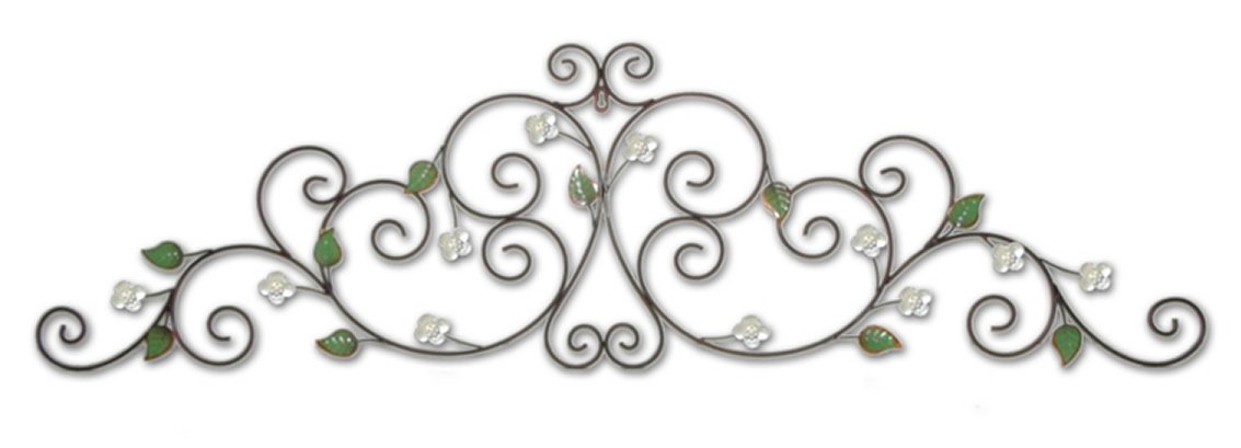 Metal Wall Art - Snowdrop Flower Scroll