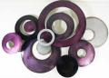 Metal Wall Art - Purple Linked Circle Disc Abstract