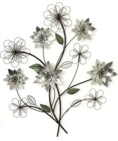 Metal Wall Art - Silver Flower Branch
