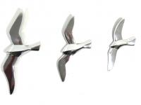 Metal Wall Art - Set Of 3 Flying Seagull Birds