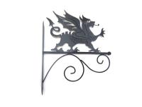 Black Welsh Dragon Wall Bracket