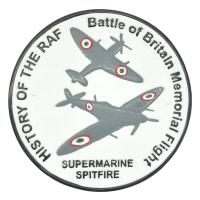 Cast Metal Sign - Battle Of Britain Memorial Spitfire Flight Plaque