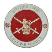 Cast Metal Sign - British Army Lest We Forget Plaque