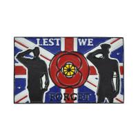 Cast Metal Sign - Lest We Forget Salute Flag Plaque