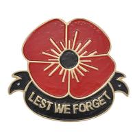 Cast Metal Sign - Lest we Forget Poppy Plaque