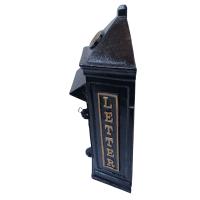 Cast Metal Wall Mounted Post Box With Crown / Letters In Black