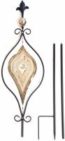 Decorative Garden Stake and Stainless Steel Wind Spinner - Kite Design