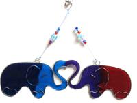 Elegant Resin Suncatcher - Love Heart Elephant Design