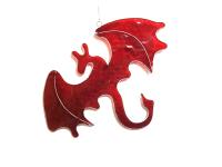 Elegant Resin Suncatcher - Red Flying Dragon Design