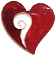 Elegant Resin Suncatcher - Red Love Heart Design