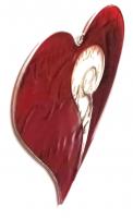 Elegant Resin Suncatcher - Red Love Heart Design