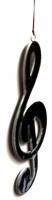 Elegant Resin Suncatcher - Black Treble Clef Design