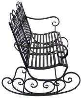 Garden Rocking Chair Bench - Black