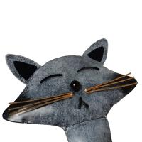 Grey Cat Metal Ornament