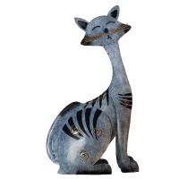 Grey Cat Metal Ornament