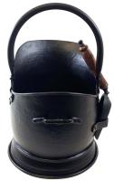 Large Black Helmet Coal Scuttle And Shovel