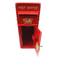 Large Welsh Dragon Royal Mail Style Post Box In Red