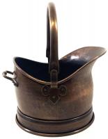 Medium Antique Finish Helmet Coal Scuttle Bucket