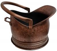 Medium Copper Finish Helmet Coal Scuttle Bucket