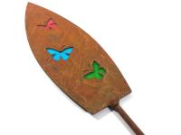 Metal Garden Stake - Rusty Butterfly Spear