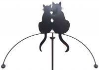Metal Garden Wind Spinner Rocker - Love Cats Design