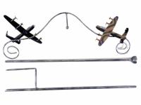Metal Garden Wind Spinner - RAF Lancaster Bomber