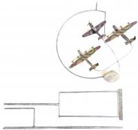 Metal Garden Wind Vane Rocker - RAF Lancaster and Spitfire