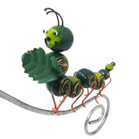Metal Garden Wind Vane Spinner - Centipede Design