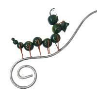 Metal Garden Wind Vane Spinner - Centipede Design