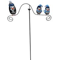 Metal Garden Wind Vane Spinner - Penguin Design