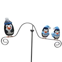 Metal Garden Wind Vane Spinner - Penguin Design