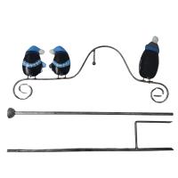 Metal Garden Wind Vane Spinner - Penguin Design