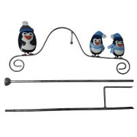 Metal Garden Wind Vane Spinner - Penguin Design