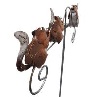 Metal Garden Wind Vane Spinner - Squirrel Design